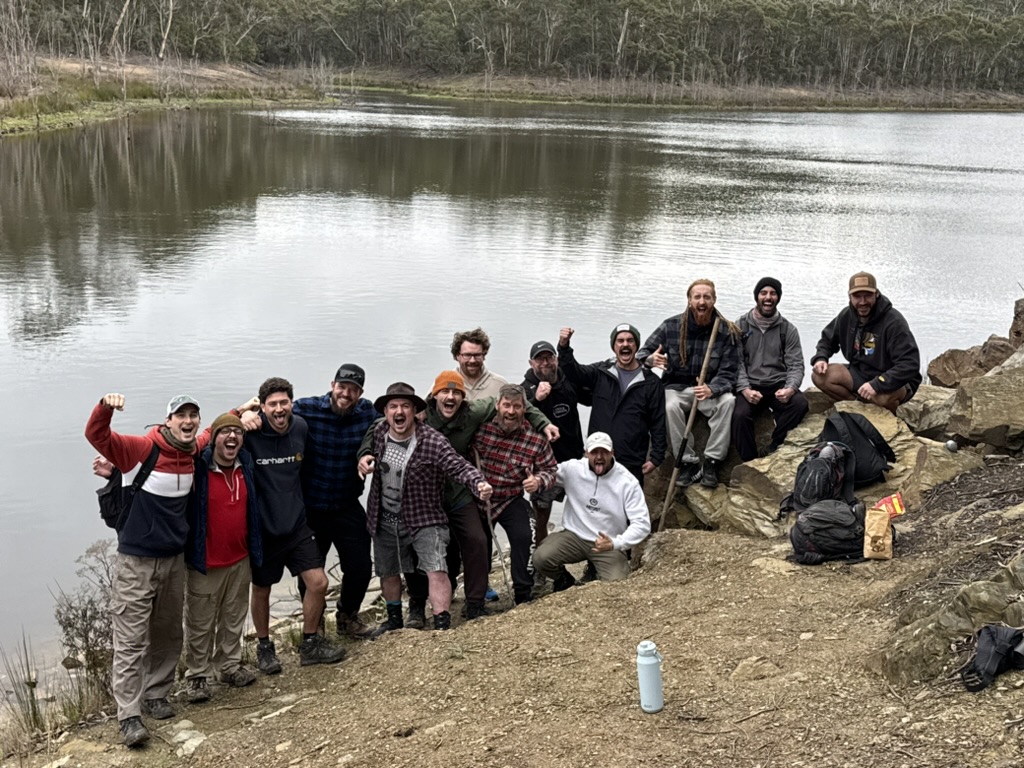 Warriors Day group by the lake